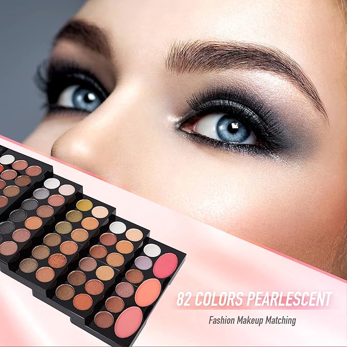 Eyeshadow Palette Cosmetics,Contour Palette Maquillaje Para Mujer,makeup Kit for Women Full Kit,With 142 Color Eyeshadow 3 Color Blush 3 Color Eyebrow Powder…-BrightBean Baby