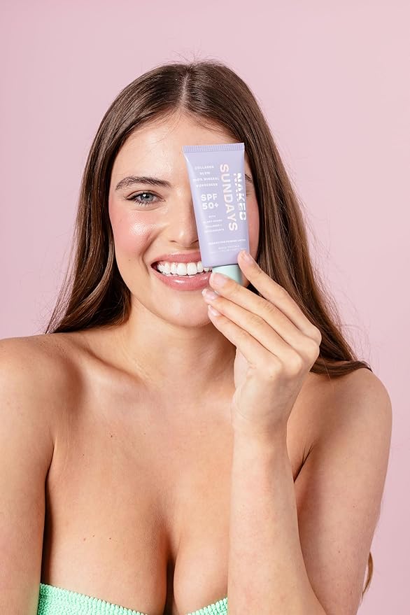 Naked Sundays SPF 50 Mineral Facial Sunscreen, Hydrating SPF with Zinc Oxide, Primer & Sheer Tint for Healthy Glow - 2 pack-BrightBean Baby