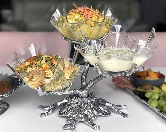 Arthur Court Grape 3-Tier Acrylic Bowl Stand