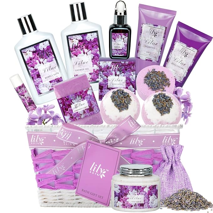 Bath & Body Gift Set for Mothers Day - Luxury 18-Piece Spa Gift Basket for Women, Pampering Bath Set with Bath Bomb | Christmas, Birthday Gifts, Perfect Holiday Gift for Her & Mom All Occasions-BrightBean Baby