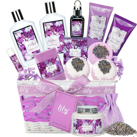 Bath & Body Gift Set for Mothers Day - Luxury 18-Piece Spa Gift Basket for Women, Pampering Bath Set with Bath Bomb | Christmas, Birthday Gifts, Perfect Holiday Gift for Her & Mom All Occasions-BrightBean Baby