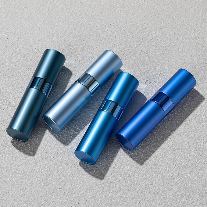 Travel Perfume Bottle Refillable - Cologne Spray Atomizer Mini - Small Travel Size Sprayer Empty for Refill Sample Container - Portable Fragrance Decant Dispenser for Men Women 8ml 4PCS Blue-BrightBean Baby