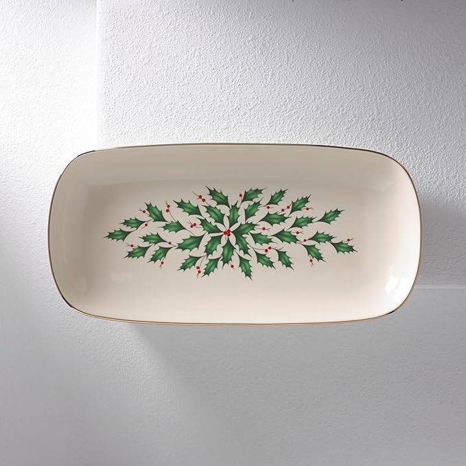 Lenox 869997 Holiday Bread Tray, Christmas Hosting
