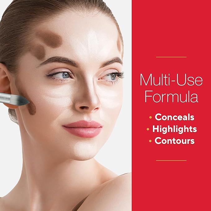 Mirabella Invincible For All Perfecting Under Eye Concealer Full Coverage - Hydrating Makeup Concealer for Dark Circles, Fine Lines & Wrinkles w/Hyaluronic Acid - Ivory I30-BrightBean Baby