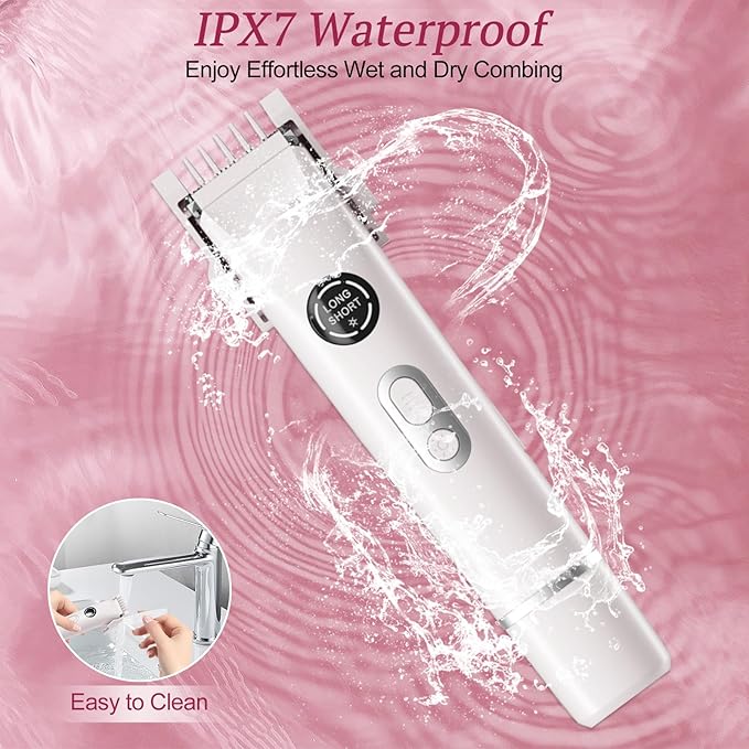 Bikini Trimmer for Women, 4 in 1 Wet/Dry Electric Razors for Women - Dual Head, Painless Rechargeable Portable Womens Razors for Shaving Set for Face, Nose, Eyebrows, Armpits, Bikini Area (White)-BrightBean Baby