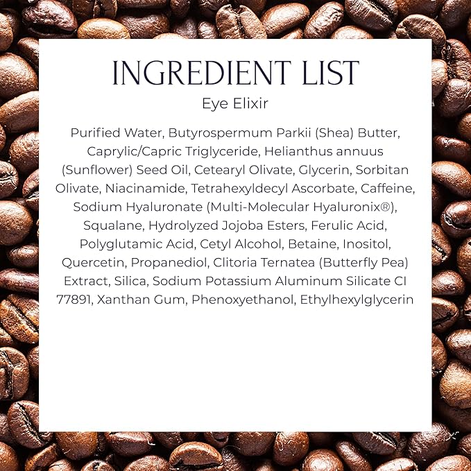 Tru Alchemy Eye Elixir Cooling Eye Treatment Cream - Dark Circle Eye Cream for Puffiness and Bags Under Eyes - Caffeine, Hyaluronic Acid, Vitamin C-BrightBean Baby