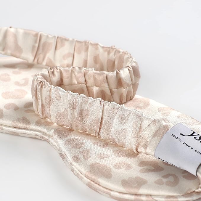 Silk Sleep Mask Light Blocking Luxury 100% Mulberry 22mm Silk Eye Mask Eye Cover Blindfold Ultra Soft Light & Comfy Anti Aging Skin Care with Travel Bag Gift Package-BrightBean Baby