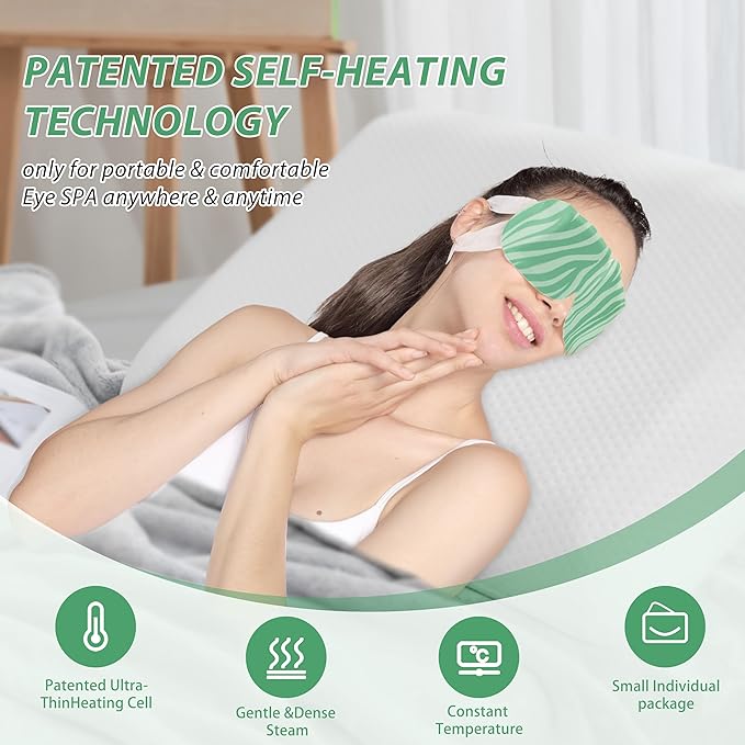 45 Packs Steam Eye Mask Self Heating Moist Eye Compress Disposable SPA Warm Eye Mask for Dry Eyes, Eye Fatigue, Stress Relief, Soothing Headache Travel Trouble Sleeping (Unscented)-BrightBean Baby
