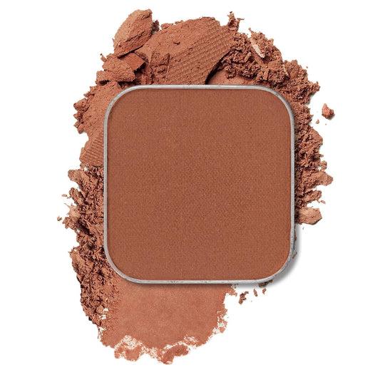 Magnetic Single Matte Eyeshadow with Metal Pan, Long-lasting Natural Nude Color neutral Look, Base Eyeshadow Powder for Empty Magnetic Palette (Amber Aura)-BrightBean Baby