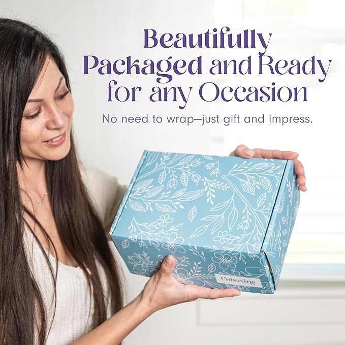 Unboxme Gifts Mini Lavender Spa Gift Set - Relaxation Gift Basket for Women - Self Care Package with Lavender Candle, Bath Bomb, Soap, Greeting Card & More-BrightBean Baby