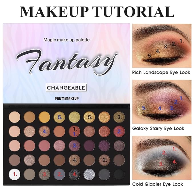 Professional Neutral Smokey Eyeshadow Makeup Palette, Matte Shimmer Metallic Black Grey Dark Goth Eye Shadows for Halloween, Pigmented Warm Smoky Naked Nude Rosy Gold Brown Pallet Daily Make Up Kit-BrightBean Baby
