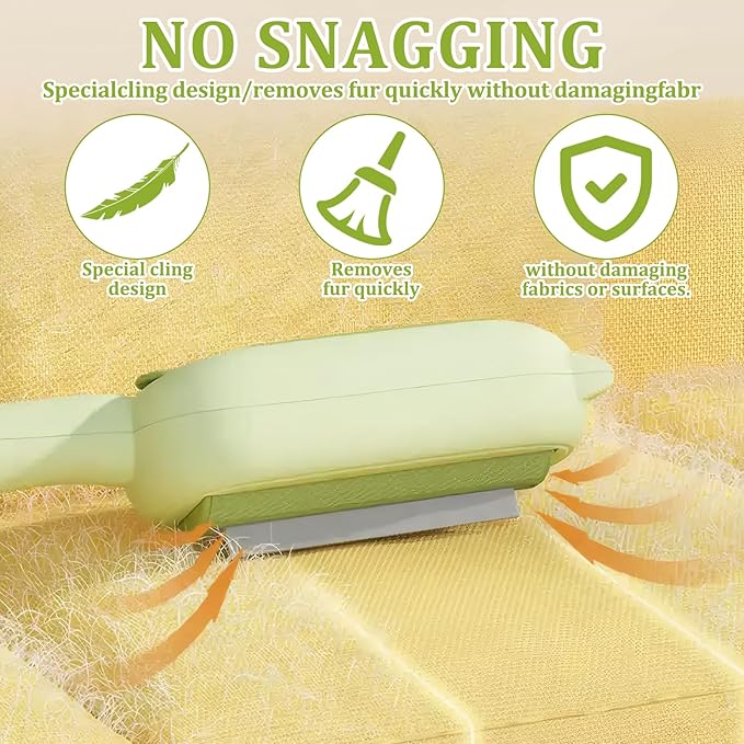 Reusable Lint Roller, Portable Lint Brush, Pet Hair Remover, Super Sticky and Washable, for Clothes, Furniture, Dog & Cat Hair(Green)-BrightBean Baby