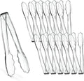 [Clear Tongs 7.5'' Inches] Plasticpro 7.5'' Serving Tongs Heavy Duty Reusable Kitchen and BBQ Clear Serving Tong for party's, Caterings, Events, Buffet, Weddings, And every Day use Pack of 12