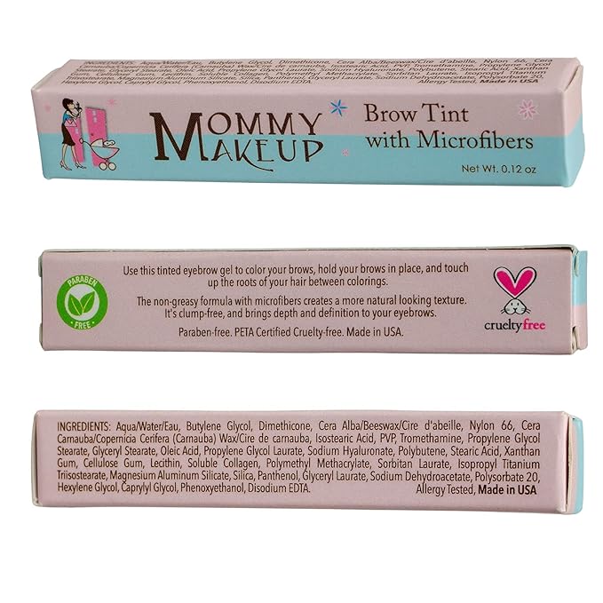 Brow Tint with Microfibers - 4-in-1 Tinted Eyebrow Gel to Groom, Hold, Sculpt & Color Your Brows, Covers Gray Hair - Water Resistant, Clump-Free, Long Lasting (Copper) by Mommy Makeup-BrightBean Baby