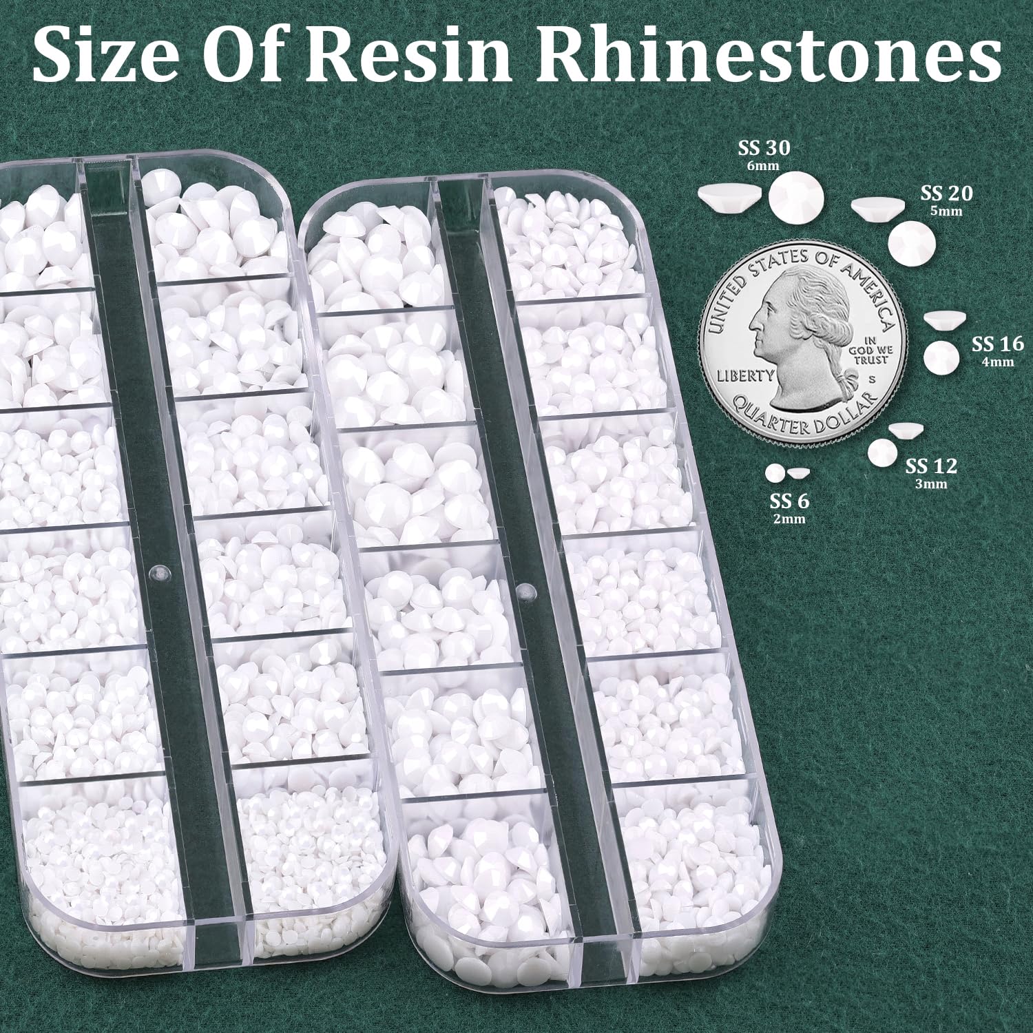 Resin Rhinestones for Crafting with B7000 Jewelry Glue, 2 Boxes White Flatback Crystals with 3Pcs 10ml Glue for Bedazzling Crafts DIY Nail Art Makeup，Non Hotfix Gems for Clothing Shoes-BrightBean Baby