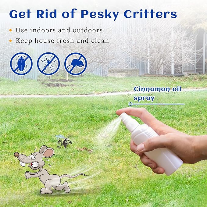 HIQILI Cinnamon Essential Oil for Spary, Diffuser, Garden and Kitchen - 100% Pure Natural - Indoor and Outdoor, 3.38 Fl Oz-BrightBean Baby