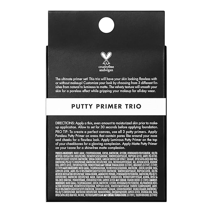 e.l.f. Cosmetics Putty Primer Trio, Includes Poreless Putty, Matte Putty & Luminous Putty, Travel Size, 0.14 Oz (4g) Each, 0.14 ounces, Count 3 ( Pack of 1)-BrightBean Baby