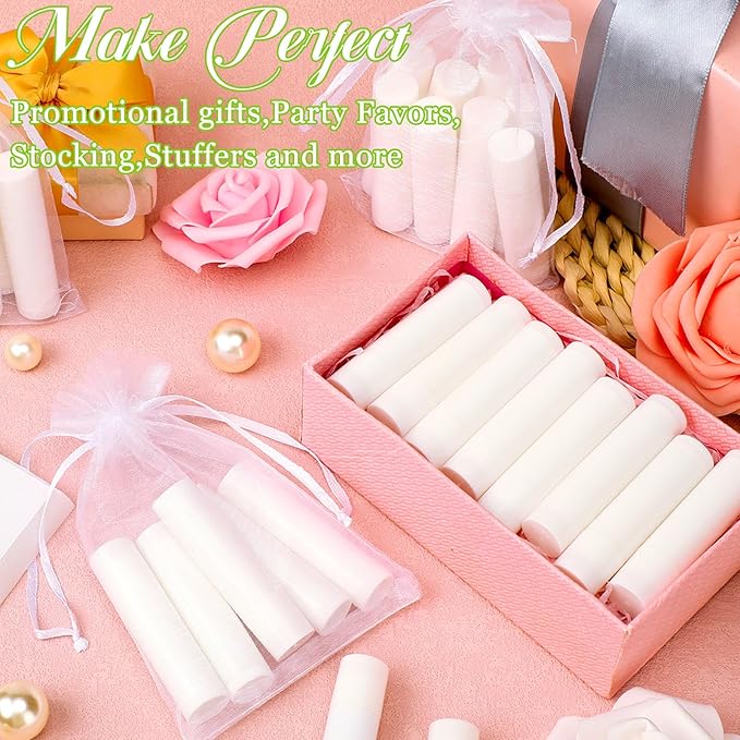 Demissle 150 Pcs Unlabeled Lip Balm Bulk Chapped Stick Blank Mini Lip Balm Gifts Moisturizing Lip Balms Favors for Women Homeless Wedding Bridal Shower Favors Baby Shower Guests Favors(Vanilla)-BrightBean Baby