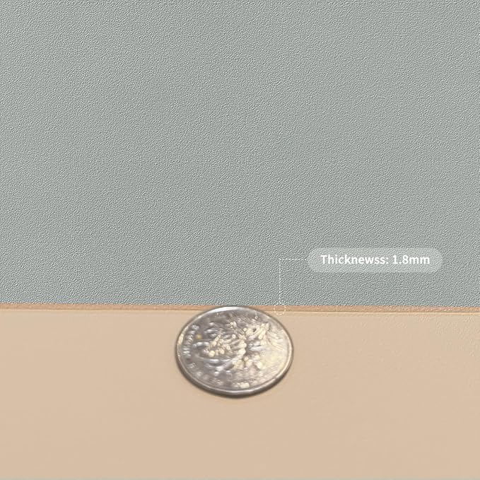 Leather Table Cover,1.8mm Thick,36x54 Inch Table Protector,Table Protector for Dining Room Table,Table Protectors for Rectangle Tables.(Light Brown+Gray,36x54)