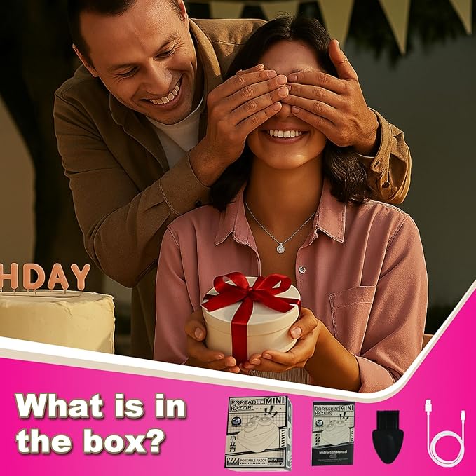 Facial Hair Removal for Women, 3D Floating Blade Rotary Razor, Wet/Dry Electric Shaver, Portable & USB Rechargeable Epilator Hair Remover for Face, Upper Lip, Chin, Arms & Legs (Black)-BrightBean Baby