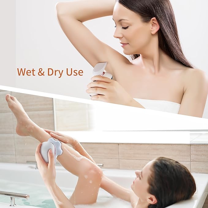 Women's Electric Razors for Women Legs Pubic Facial Hair Removal 3 in 1 Womens Electric Shaver for Women,Bikini Trimmer for Lady,Magnetic Head Shaver for Men,Waterproof-BrightBean Baby