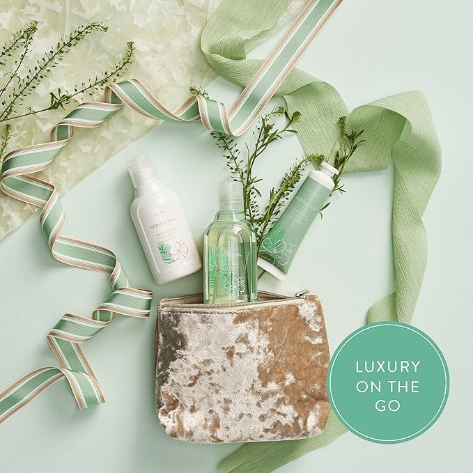 Thymes Travel Set and Beauty Bag - Contains Body Wash, Body Lotion & Hand Cream - Neroli Sol-BrightBean Baby