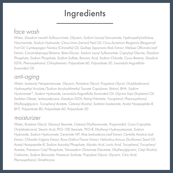 Unisex 3 Step Skin Care Routine including Face Wash, Moisturizer and Night Cream, Skin Care Set for Men and Women, Travel Size-BrightBean Baby