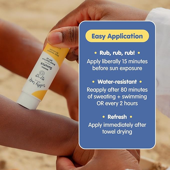 TUBBY TODD Mineral Sunstick - Broad Spectrum SPF 30 Sunscreen for Kids - Water-Resistant Stick Sunscreen for Body & Face - Safe for Sensitive Skin - 2 Pack, 0.5 oz-BrightBean Baby