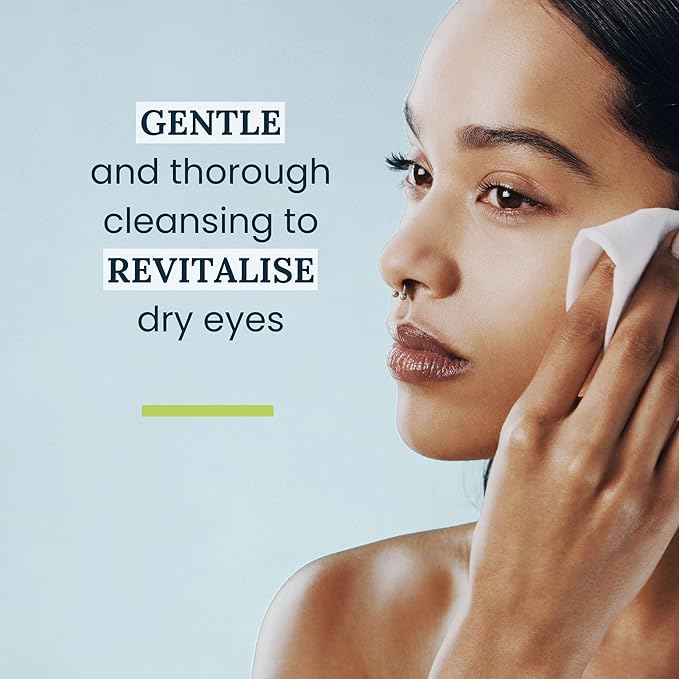 NOVEHA 60PCs Tea Tree Oil Eyelid & Lash Wipes | With Hyaluronic Acid, Green Tea & Chamomile For Blepharitis, Itchy & Stye Eyes, Individually Wrapped, Natural Eyelash Makeup Remover & Daily Cleanser-BrightBean Baby