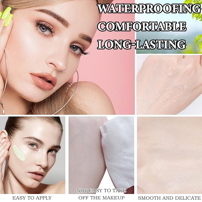 1 Pcs One Step Color Corrector,Natural Isolation Cream,Face Primer Makeup Tricolor Moisturizer,Oil Control & Moisturizing Skin Tone Correcting Primer Concealer Foundation Set B-BrightBean Baby
