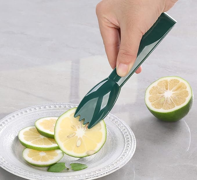 New Star Foodservice 35599 Utility Tong, High Heat Plastic, Straight Edge, 6 Inch, Set of 12, Green