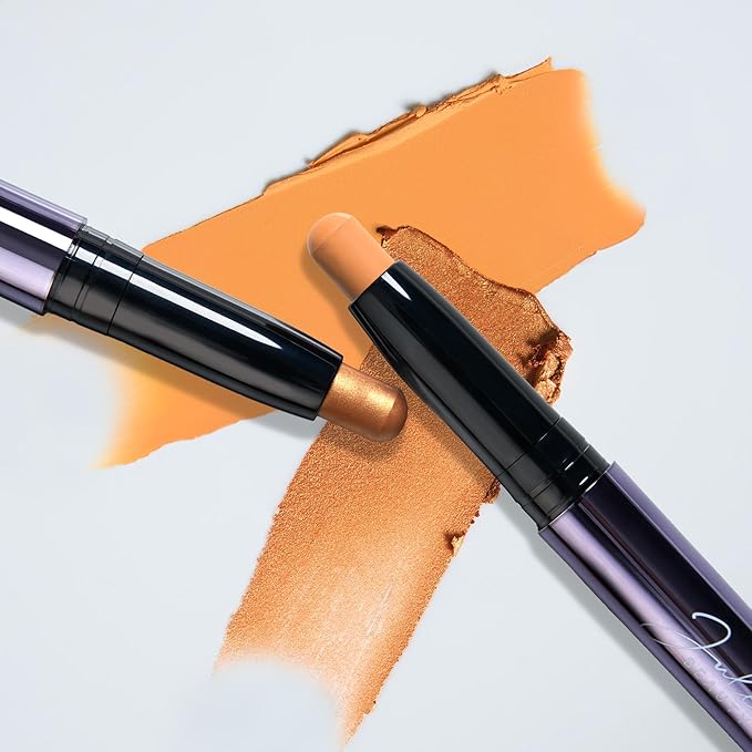 Julep Eyeshadow 101 Cream-to-Powder Waterproof Shadow Stick – Cantalope Matte – Long-Lasting, Crease-Proof, Warm Light Orange Matte Cream Eyeshadow with Built-in Smudger