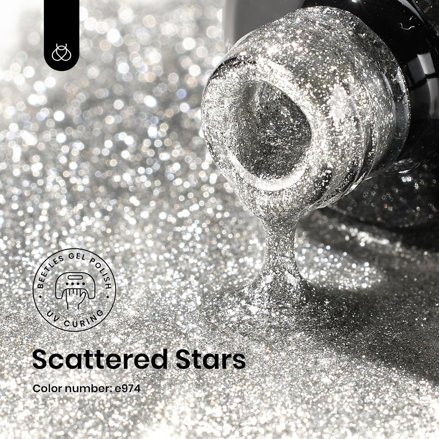 Beetles Sliver Cat Eye Gel Nail Polish - 15ML Glitter Cat Eye Magnetic Holographic Fall Gel Polish Soak Off UV Salon DIY French Nail Art Gift for Women-BrightBean Baby