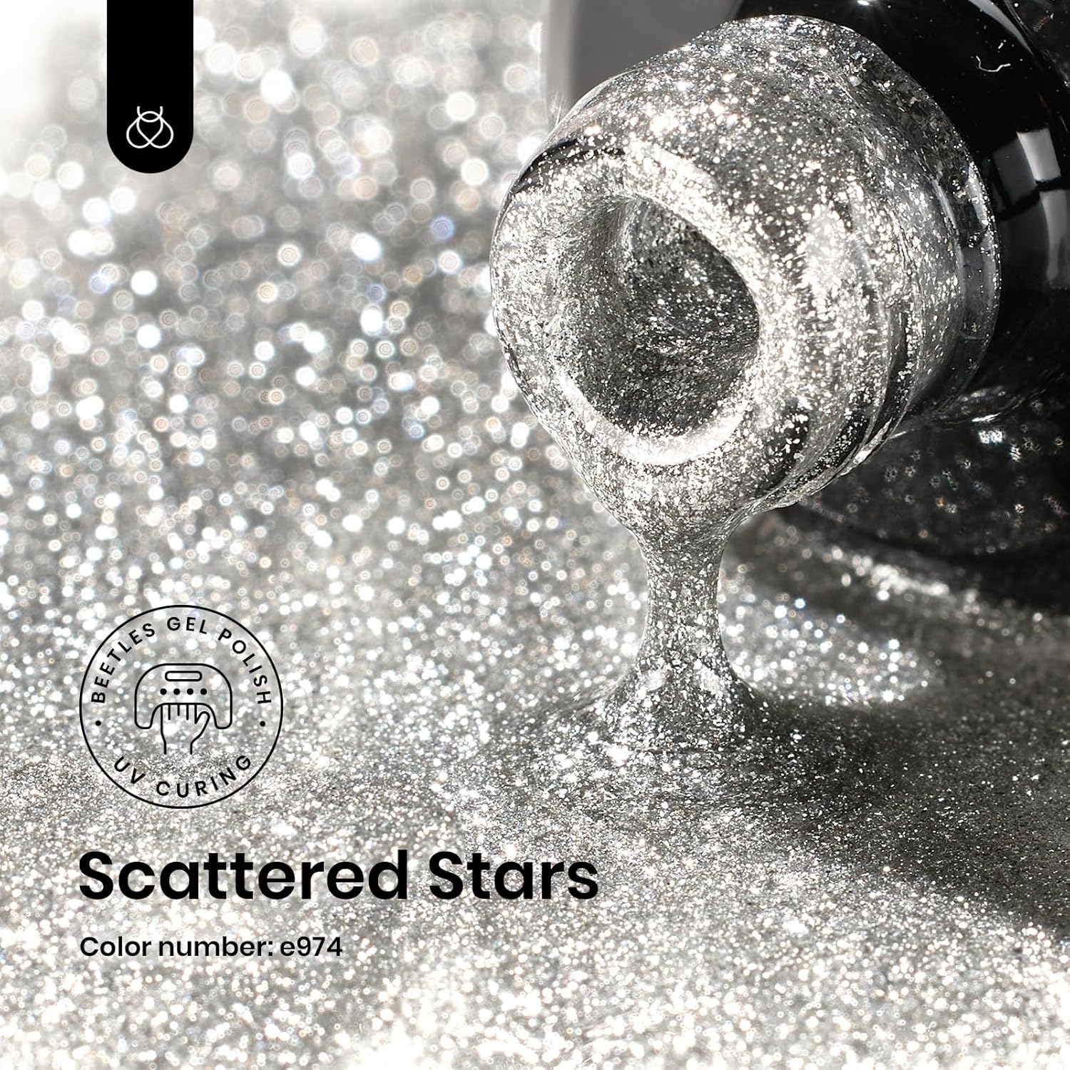 Beetles Sliver Cat Eye Gel Nail Polish - 15ML Glitter Cat Eye Magnetic Holographic Fall Gel Polish Soak Off UV Salon DIY French Nail Art Gift for Women-BrightBean Baby