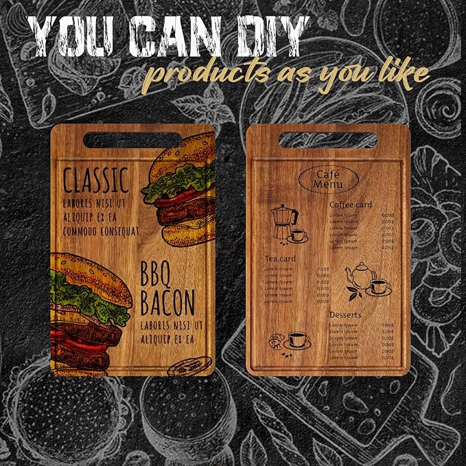 Nuenen 30 Pcs Bulk Wood Cutting Board with Handle 12 x 7.8 Inch Acacia Bamboo Wooden Kitchen Serving Chopping Boards for Pizza, Bread, Charcuterie, Fruit, Vegetables (Acacia)