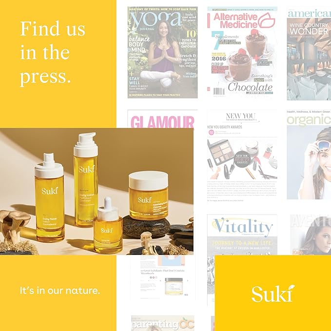 Face Scrub Exfoliating Face Wash | Suki Skincare Exfoliate Foaming Cleanser, Gentle Daily Scrub with Colloidal Oat & Raw Sugar, Natural Deep Pore Cleaner & Microdermabrasion Facial Exfoliator 3.38 oz-BrightBean Baby