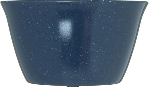 Carlisle FoodService Products Dallas Ware Reusable Plastic Bowl Bouillon Cup Bowl for Home and Restaurant, Melamine, 8 Ounces, Café Blue, (Pack of 24)