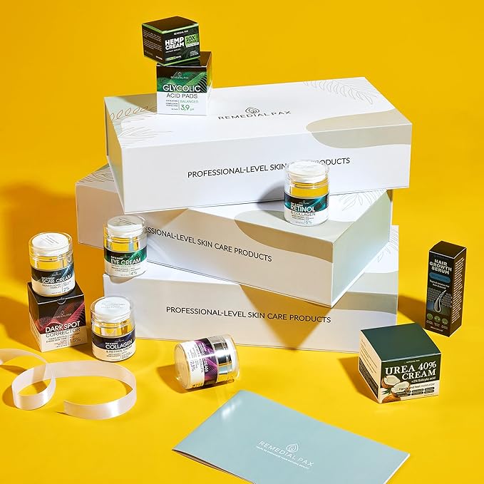 Skincare Gift Set, 10 Anti-Aging Beauty Products for Women & Men, Facial Creams & Moisturizers, Hair Growth Serum, & Hemp Cream, for Hair, Neck, Dark Spots, Scars, Dark Circles, & Dry Skin-BrightBean Baby