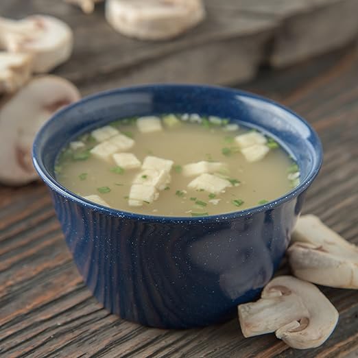 Carlisle FoodService Products Dallas Ware Reusable Plastic Bowl Bouillon Cup Bowl for Home and Restaurant, Melamine, 8 Ounces, Café Blue, (Pack of 24)