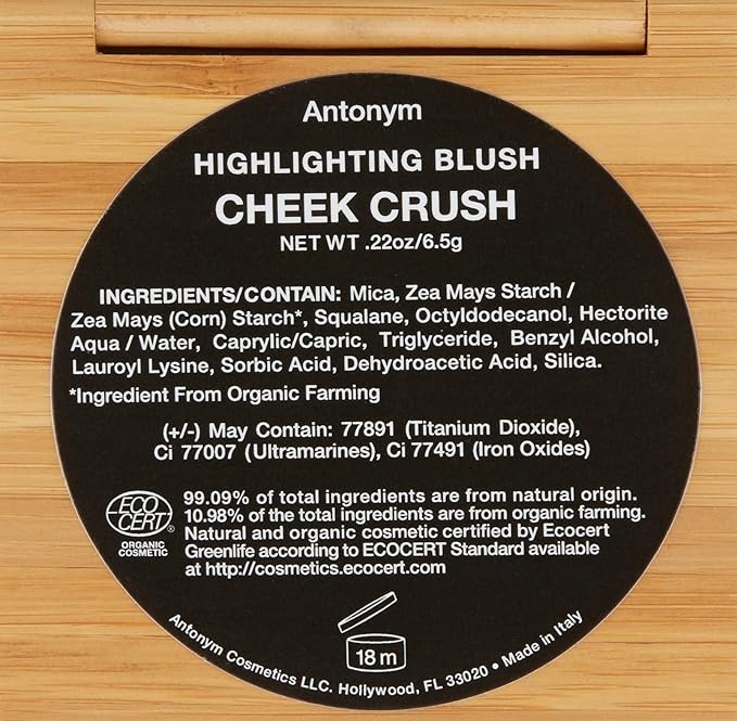 Antonym Cosmetics Baked Blush for Cheeks Face Powder Makeup Wrinkle Defying Minimize Fine Lines Pores Mattifying Highlighting Tan Contour (Crush)-BrightBean Baby