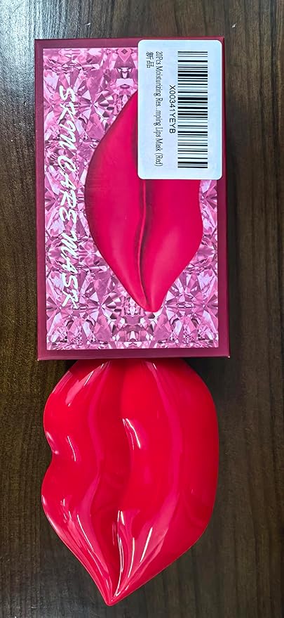 20Pcs Moisturizing Restores Moisture Lip Mask for Dry Lips and Lip Lines Overnight Lip Care, Gel Treatment Plumping Lips Mask (Red)-BrightBean Baby