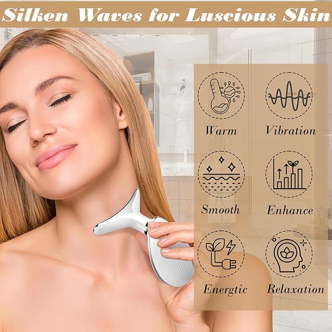 Facial Massager for Women and Men – Face Roller for Skin Tightening, Wrinkle Reduction, Anti-Aging, Face Lifting, Skin Care, Beauty Tool for Jawline, Neck Massager, Rechargeable Home Spa Device,-BrightBean Baby