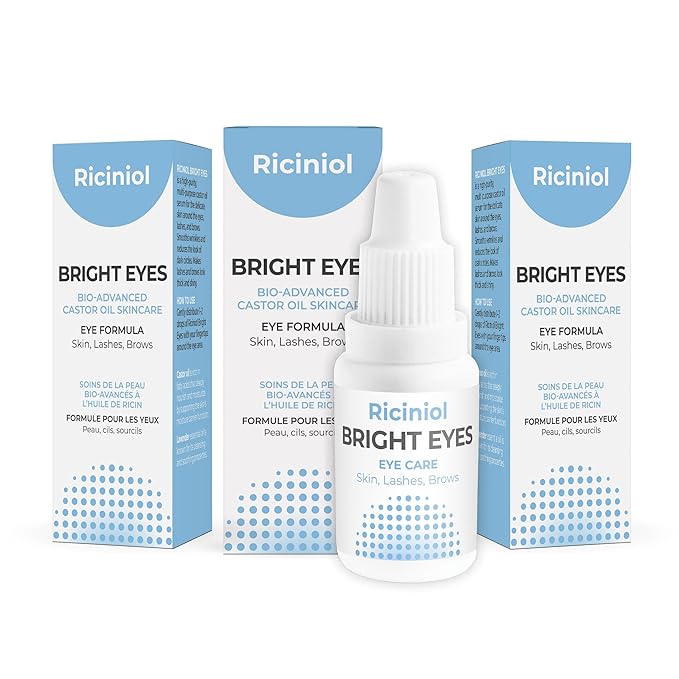 Bright Eyes - Under Eye, Puffy Eyes, and Dark Circle Treatment, Bio-Adnvanced Castor Oil Skin Care Around the Eyes, Enriched with Vitamins C, E and Lavender Essential Oil, 15ml (Pack of 3)-BrightBean Baby