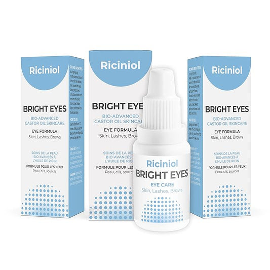 Bright Eyes - Under Eye, Puffy Eyes, and Dark Circle Treatment, Bio-Adnvanced Castor Oil Skin Care Around the Eyes, Enriched with Vitamins C, E and Lavender Essential Oil, 15ml (Pack of 3)-BrightBean Baby