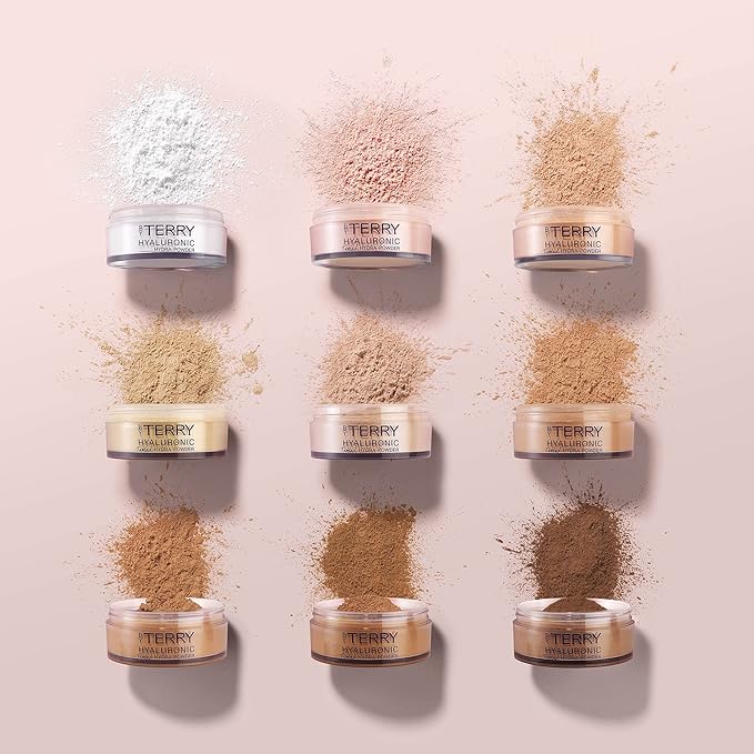 By Terry Hyaluronic Tinted Hydra-Powder, Non-Drying Loose Face Setting Powder, Blur Imperfections & Mattify, Dark, 0.35 oz-BrightBean Baby