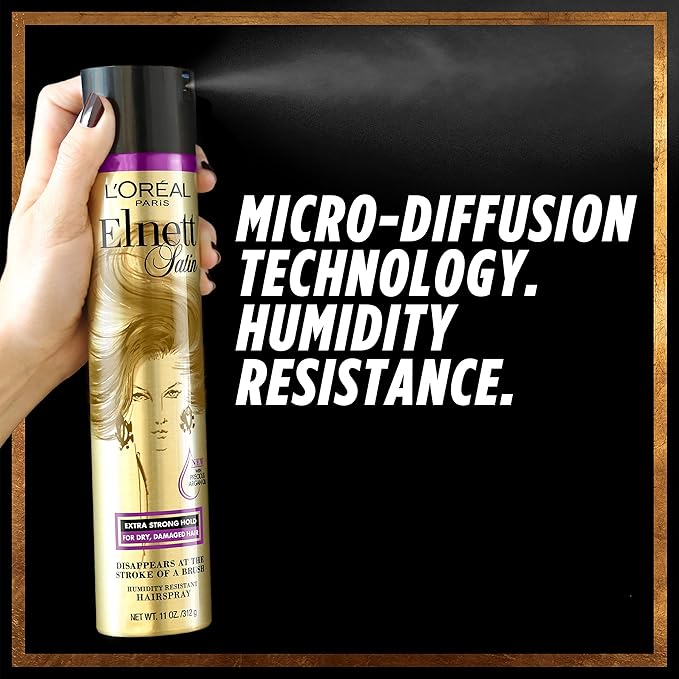 L'Oreal Paris Elnett Satin Precious Oils Hairspray 11 Ounce (1 Count)-BrightBean Baby