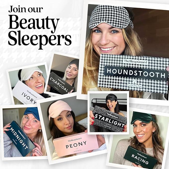 Pure Silk Sleep Mask [100% 6A Mulberry Silk, 22 Momme] Light Blocking Travel Essentials. Eye Masks for Sleeping. Black Oeko-Tex Blindfold. Eye Covers for Men & Women-BrightBean Baby