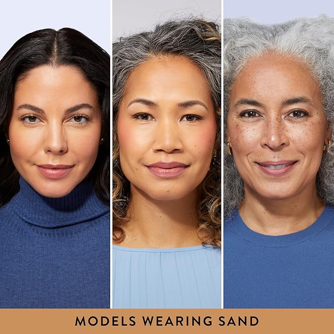 LAURA GELLER NEW YORK Baked Balance-N-Brighten Color Correcting Foundation, Sand + Kabuki Brush-BrightBean Baby