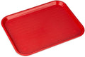 Carlisle FoodService Products Cafe Fast Food Cafeteria Tray with Patterned Surface for Cafeterias, Fast Food, And Dining Room, Plastic, 17.87 X 14 X 0.98 Inches, Red, (Pack of 12)