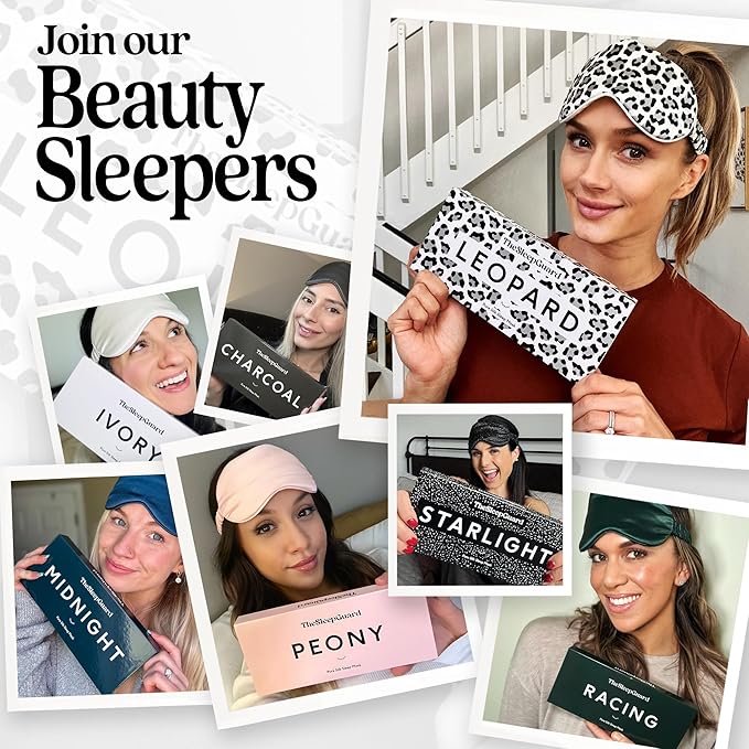 Pure Silk Sleep Mask [100% 6A Mulberry Silk, 22 Momme] Light Blocking Travel Essentials. Eye Masks for Sleeping. Black Oeko-Tex Blindfold. Eye Covers for Men & Women-BrightBean Baby